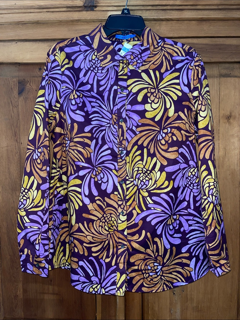 NWT J. McLaughlin Lois Modern Petals Blouse Sz. XL